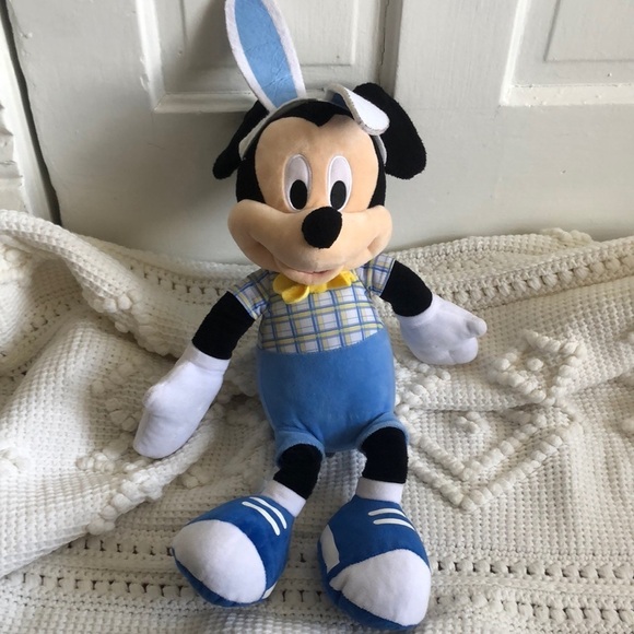 Disney Other - Disney Mickey Easter Bunny Ears Plush Stuffed Animal Toy